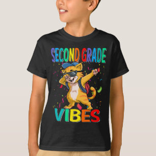 Second Grade Vibes Cat Back To School T-Shirt