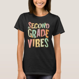 Second Grade Vibes Colourful T-Shirt