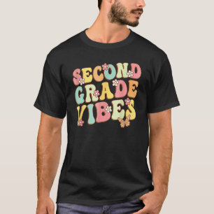 Second Grade Vibes Hello Team 2nd Grade Teacher Ki T-Shirt