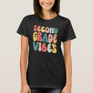 Second Grade Vibes Retro Back to School Teacher Wo T-Shirt