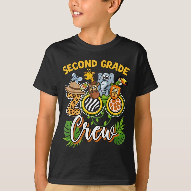 Second Grade Zoo Field Trip Squad Matching T-Shirt (Front)