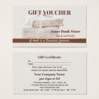 Second Hand and Used Books Gift Voucher Template