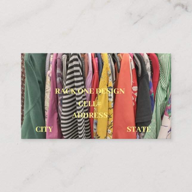 Second Hand Clothing Business Card (Front)