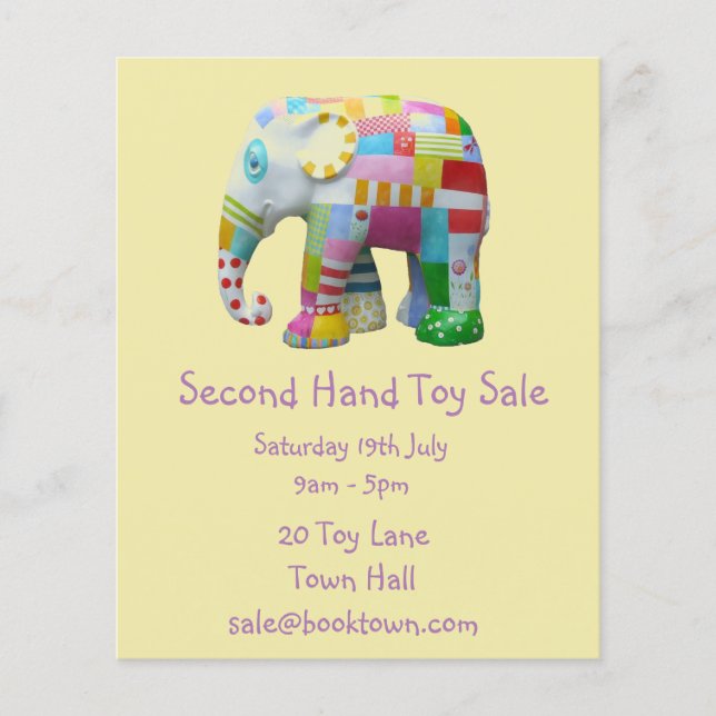 Second Hand Toy sale flyer (Front)