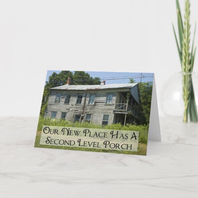 Second Level Porch - Funny Change of Address Announcement (Front)