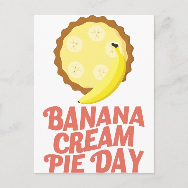 Second March - Banana Cream Pie Day Postcard (Front)