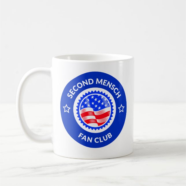 Second Mench Fan Club Jewish SGOTUS Doug Emhoff Coffee Mug (Left)