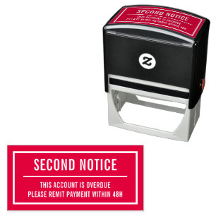 Second Notice Account Overdue Self-inking Stamp
