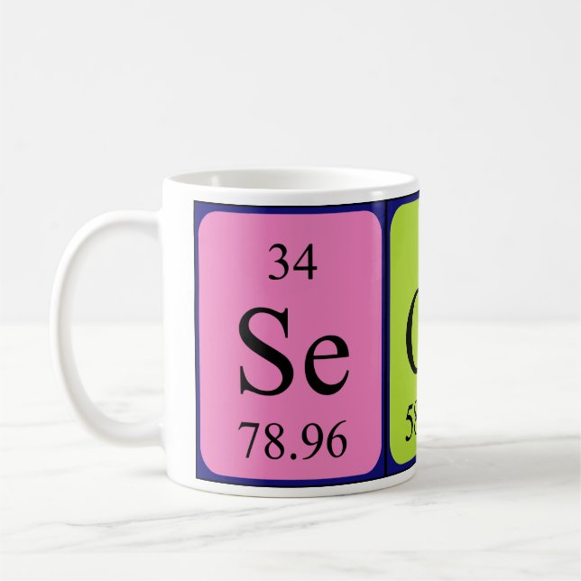 Second periodic table name mug (Left)