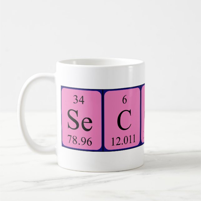 Second periodic table name mug (Left)