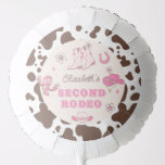 Second Rodeo Cowgirl pink brown 2nd birthday party Balloon<br><div class="desc">Second Rodeo Cowgirl pink brown 2nd birthday party Balloon
Matching items available.</div>