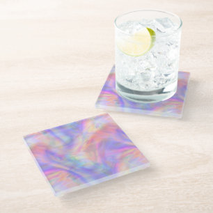 second sight, holo pastel : glass coaster