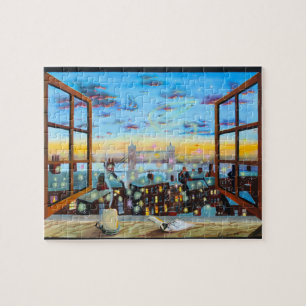 Second star to the right. Peter Pan inspired art Jigsaw Puzzle