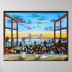 Second star to the right. Peter Pan inspired art Poster