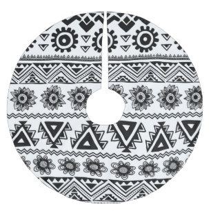 Second tribal ethnic, seamless pattern. brushed polyester tree skirt