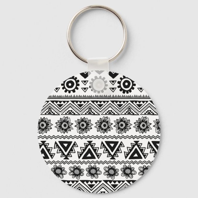 Second tribal ethnic, seamless pattern. keychain (Front)