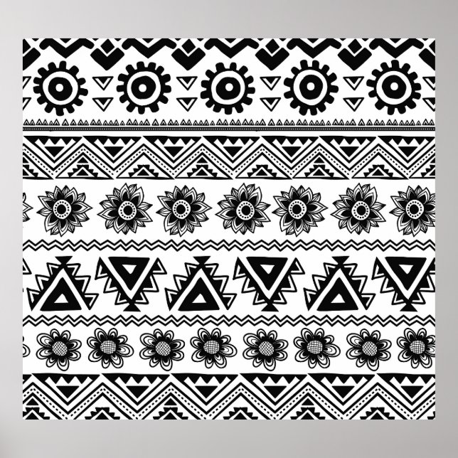 Second tribal ethnic, seamless pattern. poster (Front)