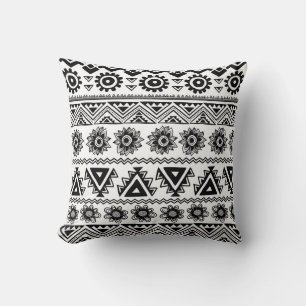 Second tribal ethnic, seamless pattern. throw pillow