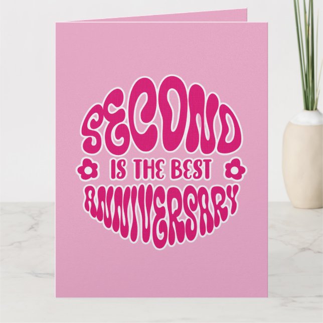Second Wedding Anniversary Card (Front)
