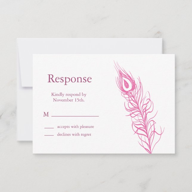 Secouer vos plumes de queue RSVP 1 (fuchsia) (Devant)