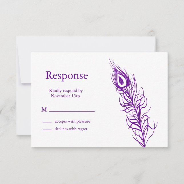 Secouer vos plumes de queue RSVP (violet) (Devant)