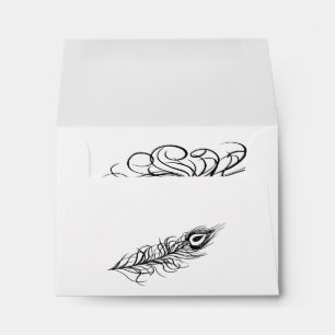 Secouez votre enveloppe des plumes de queue RSVP