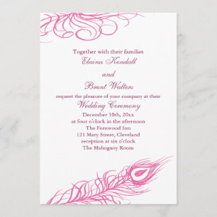 Secouez votre faire-part de mariage 2 de plumes de