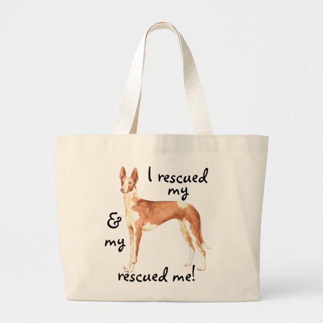 Secourir Ibizan Hound Grand Sac fourre-tout (Devant)