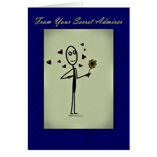 Secret Admirer Card Stick Person (Front)