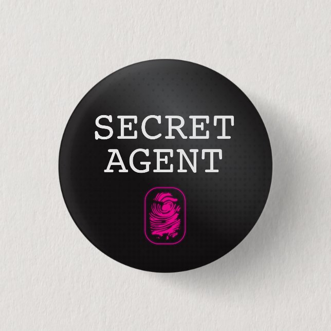 Secret Agent 1 Inch Round Button (Front)