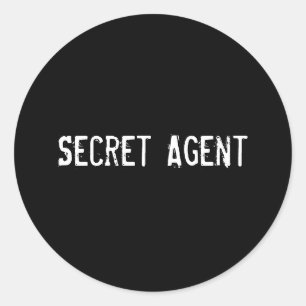 Secret Agent Classic Round Sticker
