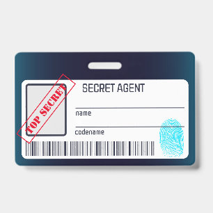 Secret agent Detective Spy Mystery Party Badge