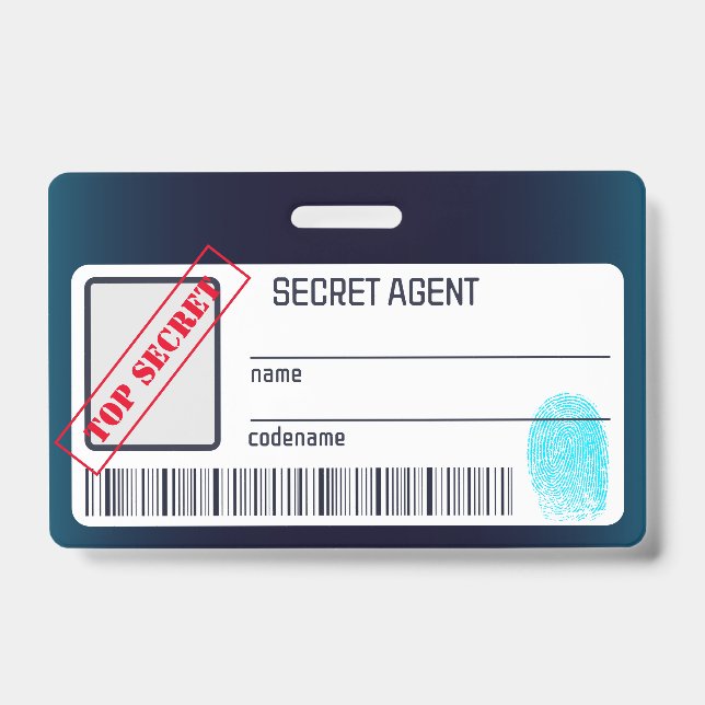 Secret agent Detective Spy Mystery Party Badge (Front)