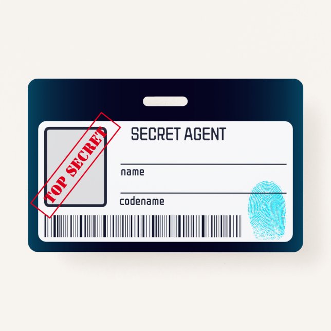 Secret agent Detective Spy Mystery Party Badge (Front)