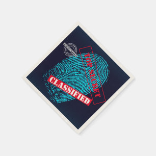 Secret agent Detective Spy Mystery Party Napkin