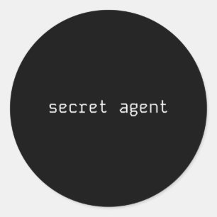 Secret Agent Halloween Funny Undercover Spy Classic Round Sticker