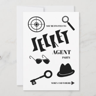 Secret Agent Party Invitation