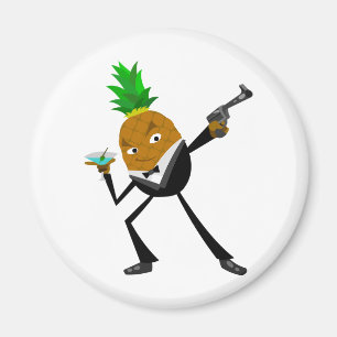 Secret Agent Pineapple Magnet