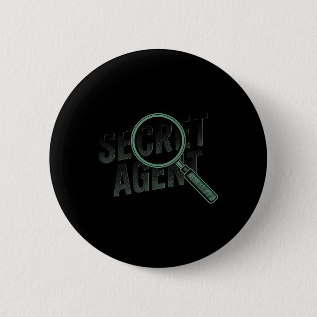 Secret Agent - Secret Agent Costume Inspector Spy  2 Inch Round Button (Front)