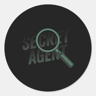 Secret Agent - Secret Agent Costume Inspector Spy Classic Round Sticker
