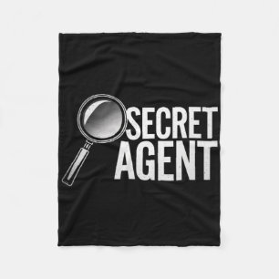Secret Agent - Secret Agent Costume Inspector Spy  Fleece Blanket