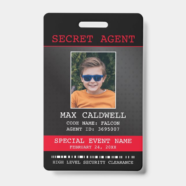 Secret Agent Spy Badge (Front)