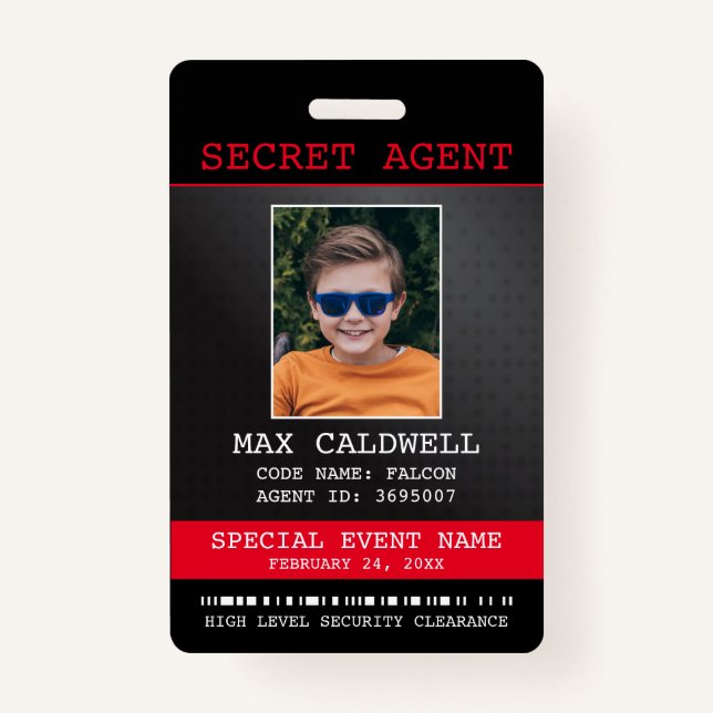 Secret Agent Spy Badge (Front)