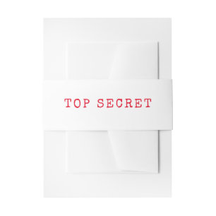Secret Agent Spy Belly Band Invitation Belly Band
