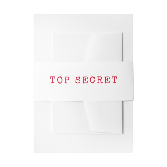 Secret Agent Spy Belly Band Invitation Belly Band (Front Example)