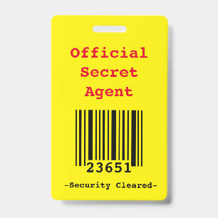 "Secret Agent/ Spy Birthday" Invite Badges