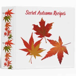Secret Autumn Recipes Maple Leaves Book Binder