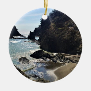 Secret Beach, Samuel H. Boardman, Oregon Ceramic Ornament