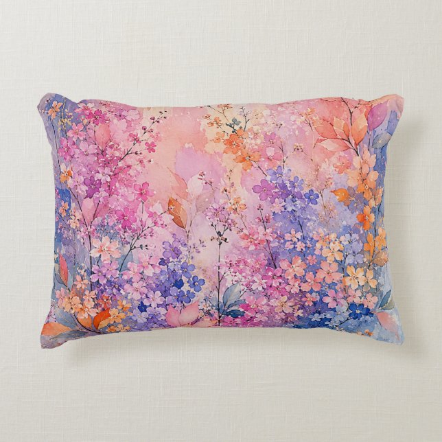 Secret Blossom Symphony Accent Pillow (Front)