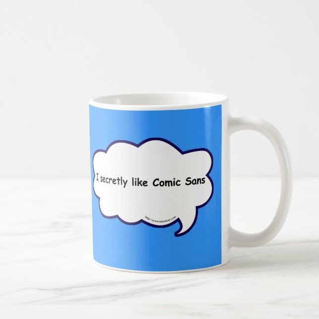Secret Comic Sans Love Confession Coffee Mug (Right)